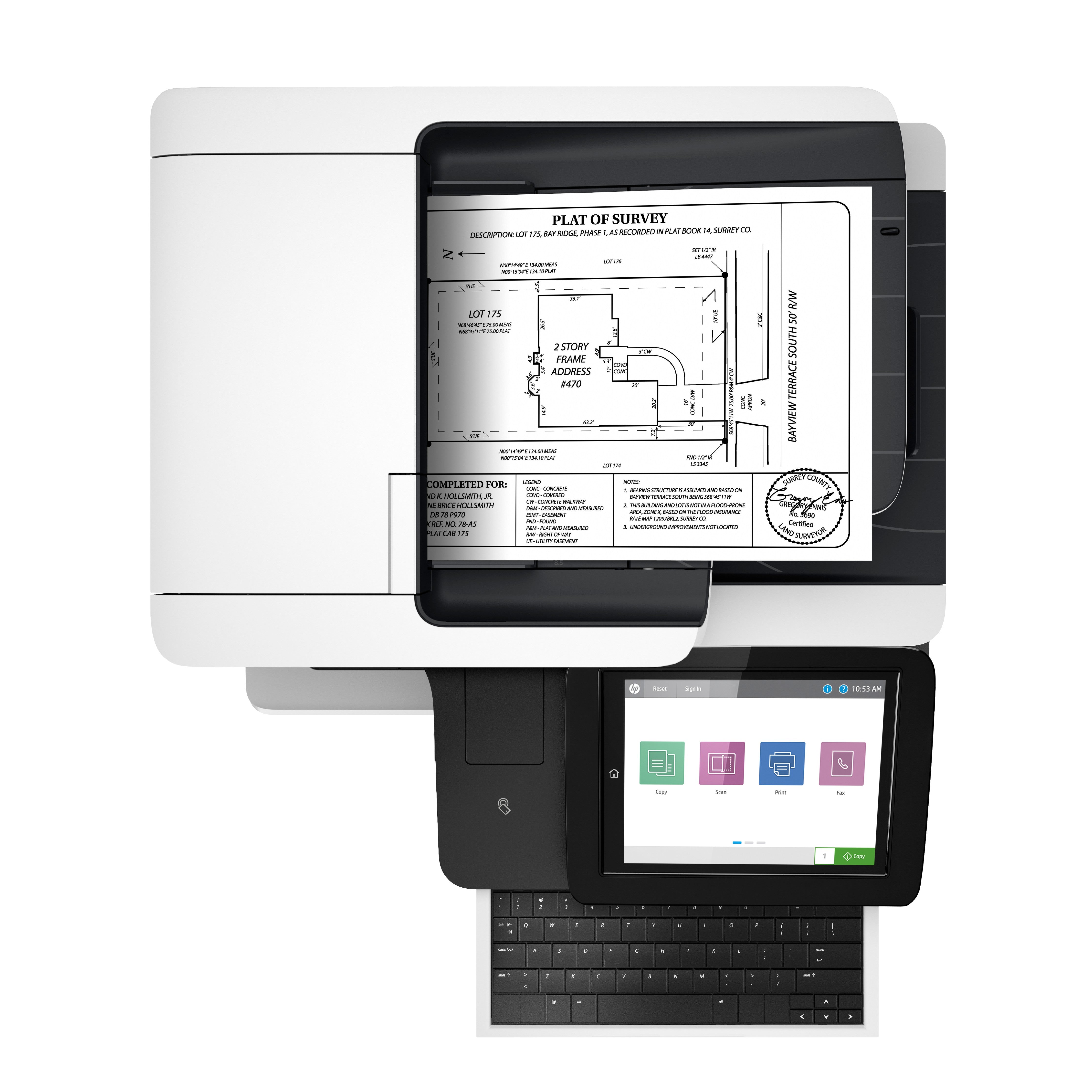 Printer HP LaserJet Enterprise Flow MFP M528z (1PV67A) - Cartouches Certifiees
