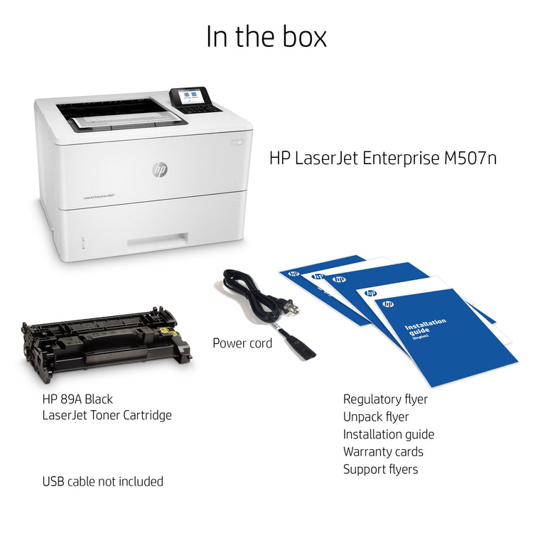 Printer HP LaserJet Enterprise M507n (1PV86A) - Cartouches Certifiees