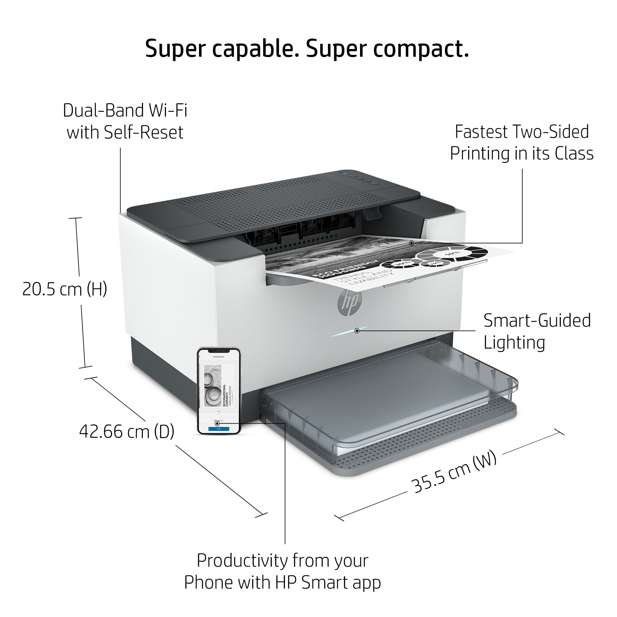 Printer HP LaserJet M209dw (6GW62F) - Cartouches Certifiees