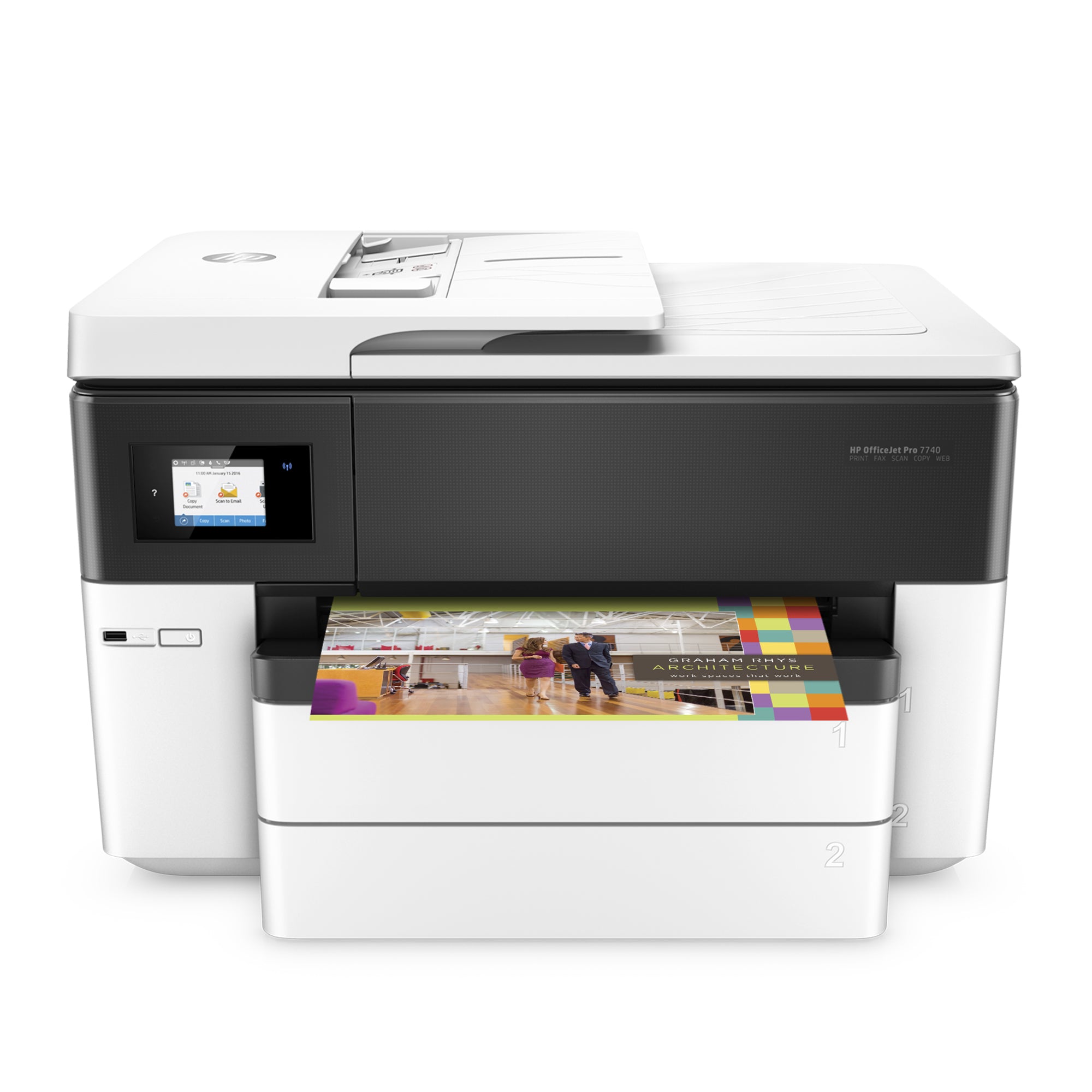 Printer HP OfficeJet Pro 7740 (G5J38A) - Cartouches Certifiees