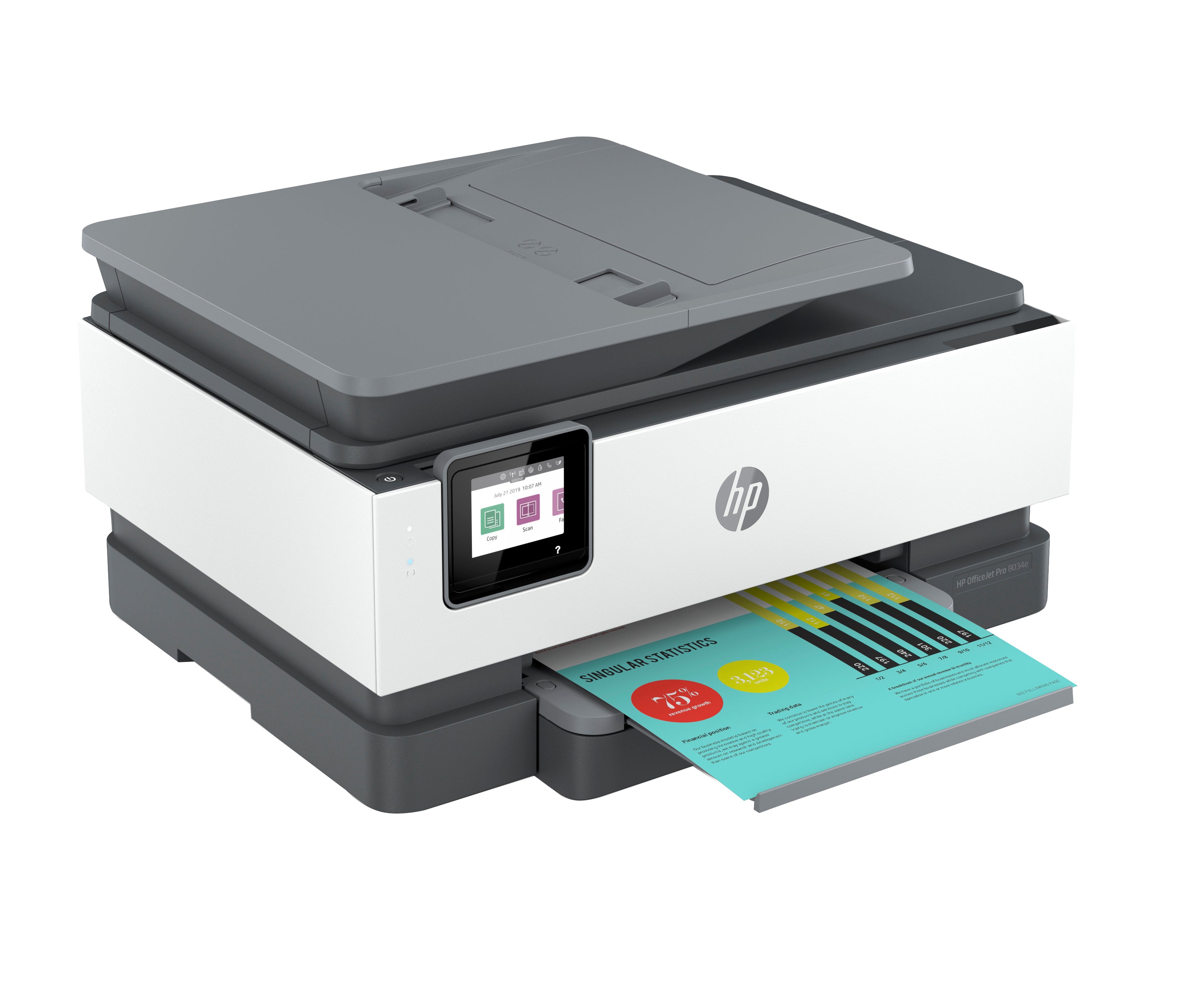 Printer HP Officejet Pro 8034e (1L0J0A) - Cartouches Certifiees