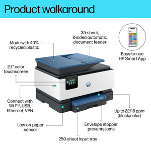 Printer HP OfficeJet Pro 9125e (403X5B) - Cartouches Certifiees