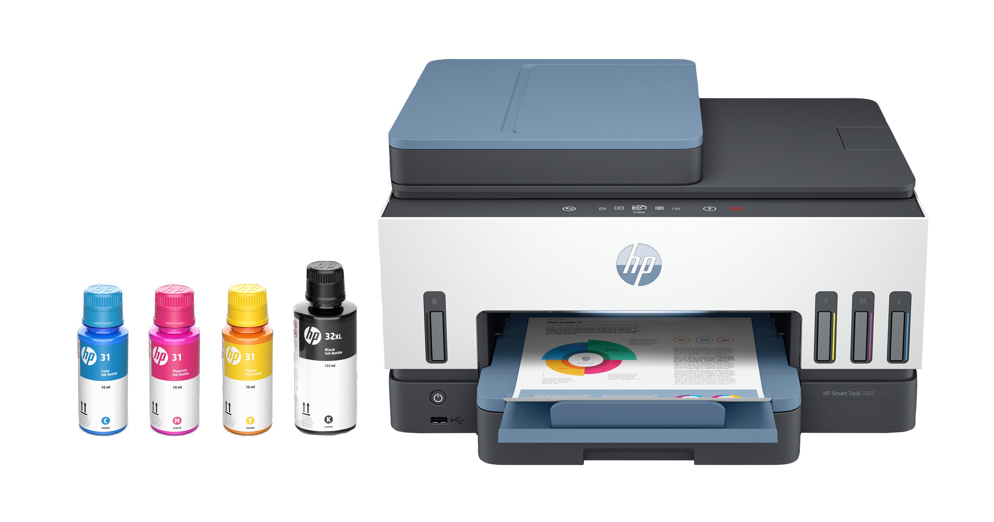 Printer HP Smart Tank 7602 OPEN BOX - Cartouches Certifiees