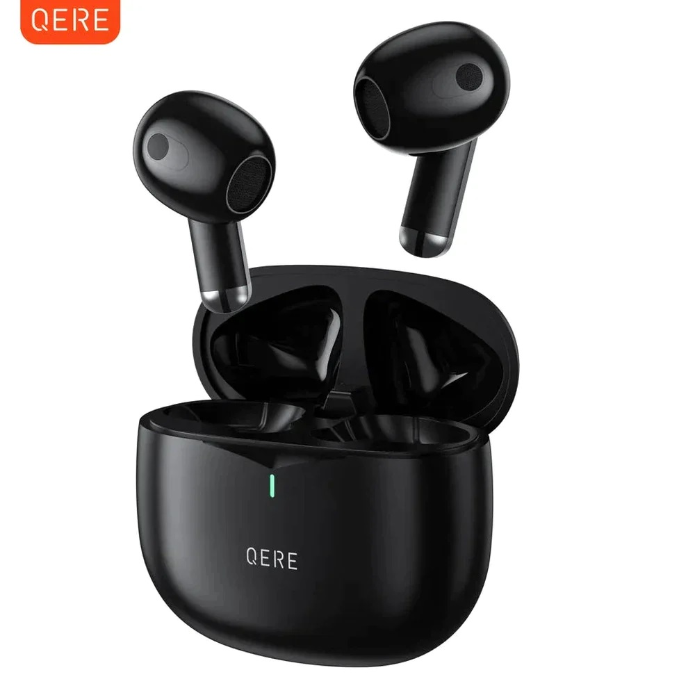 QERE E28 Bluetooth Wireless Earbuds, Immersive Sound & Noise Cancellation, IPX5 - Black (130286) - Cartouches Certifiees