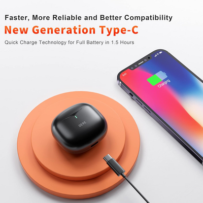 QERE E28 Bluetooth Wireless Earbuds, Immersive Sound & Noise Cancellation, IPX5 - Black (130286) - Cartouches Certifiees