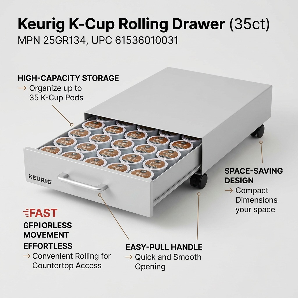 ROLLING K-CUP KEURIG DRAWER 35CT - Cartouches Certifiees