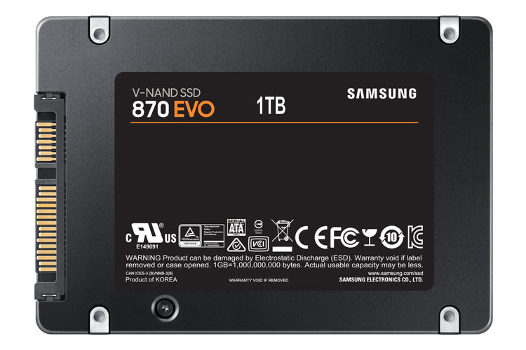SAMSUNG 870 EVO 1 TB 2.5" Serial ATA III V-NAND (MZ-77E1T0B/AM) - Cartouches Certifiees