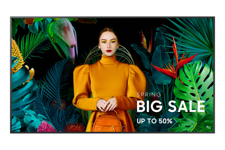 SAMSUNG DISPLAY Samsung QB75C signage display Digital signage flat panel 190,5 cm (75") LCD Wi-Fi 350 cd/m² 4K Ultra HD Black Built-in processor Tizen 16/7 (LH75QBCEBGCXGO) - Cartouches Certifiees