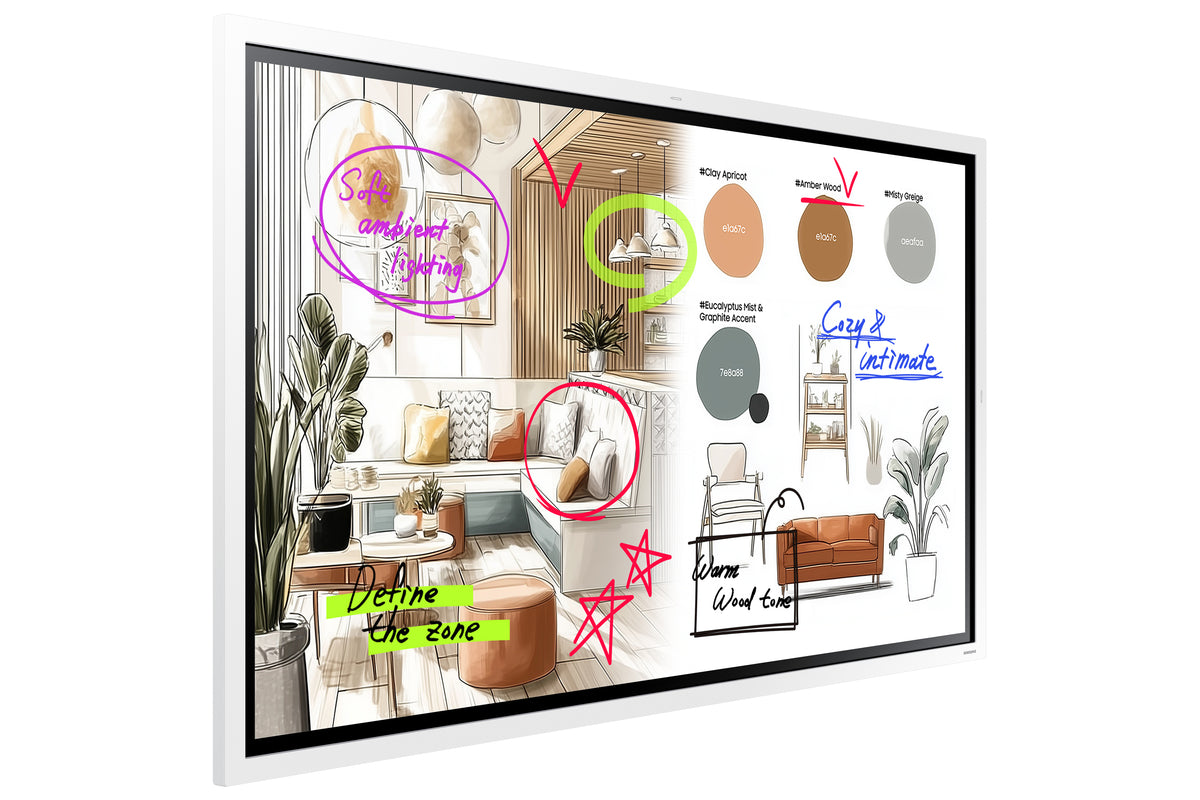 SAMSUNG DISPLAY Samsung WM55FX interactive whiteboard 139,7 cm (55") 3840 x 2160 pixels Touchscreen Grey, White HDMI (LH55WMFWBGCXZC) - Cartouches Certifiees