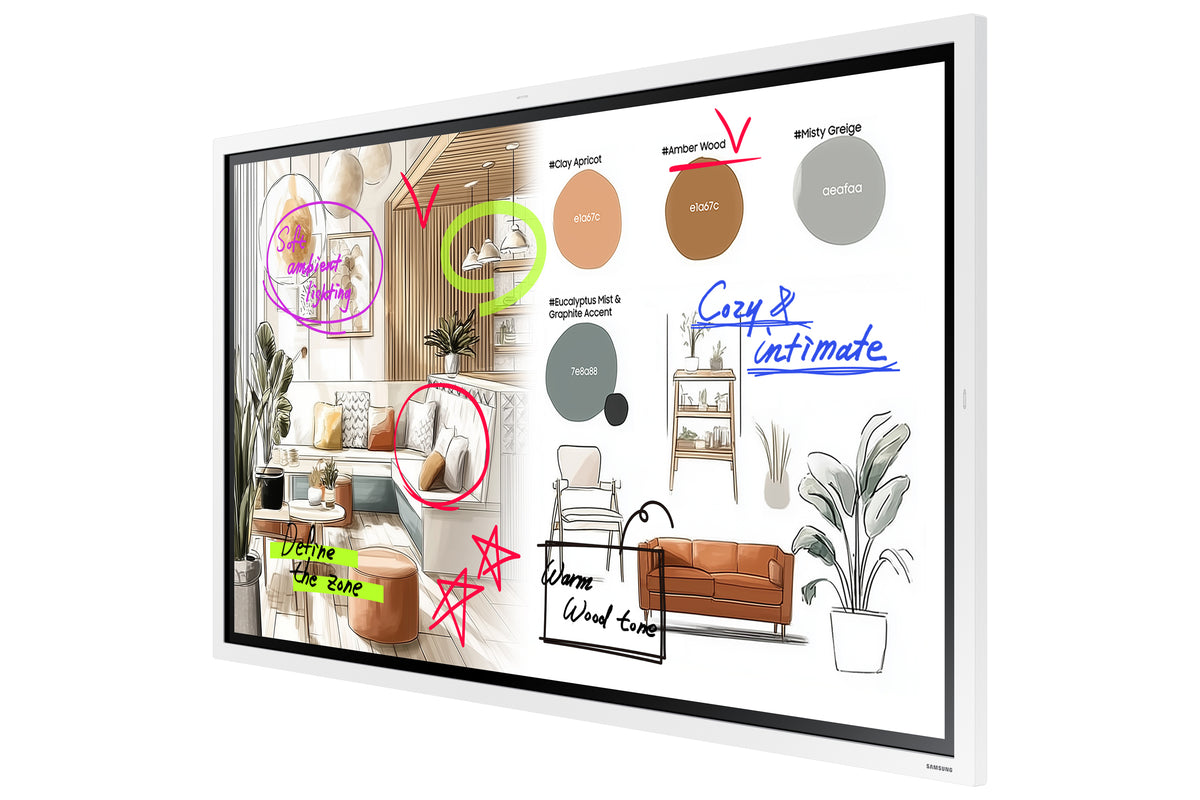 SAMSUNG DISPLAY Samsung WM55FX interactive whiteboard 139,7 cm (55") 3840 x 2160 pixels Touchscreen Grey, White HDMI (LH55WMFWBGCXZC) - Cartouches Certifiees
