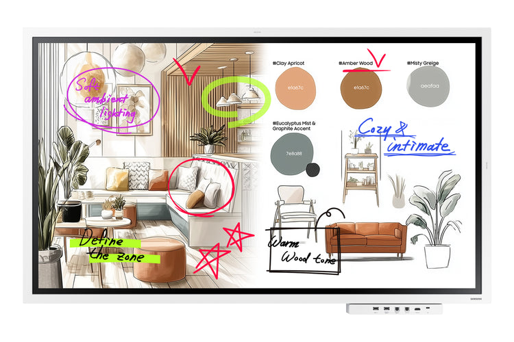 SAMSUNG DISPLAY Samsung WM55FX interactive whiteboard 139,7 cm (55") 3840 x 2160 pixels Touchscreen Grey, White HDMI (LH55WMFWBGCXZC) - Cartouches Certifiees