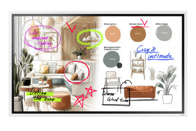 SAMSUNG DISPLAY Samsung WM65FX interactive whiteboard 165,1 cm (65") 3840 x 2160 pixels Touchscreen Grey, White HDMI (LH65WMFWBGCXZC) - Cartouches Certifiees