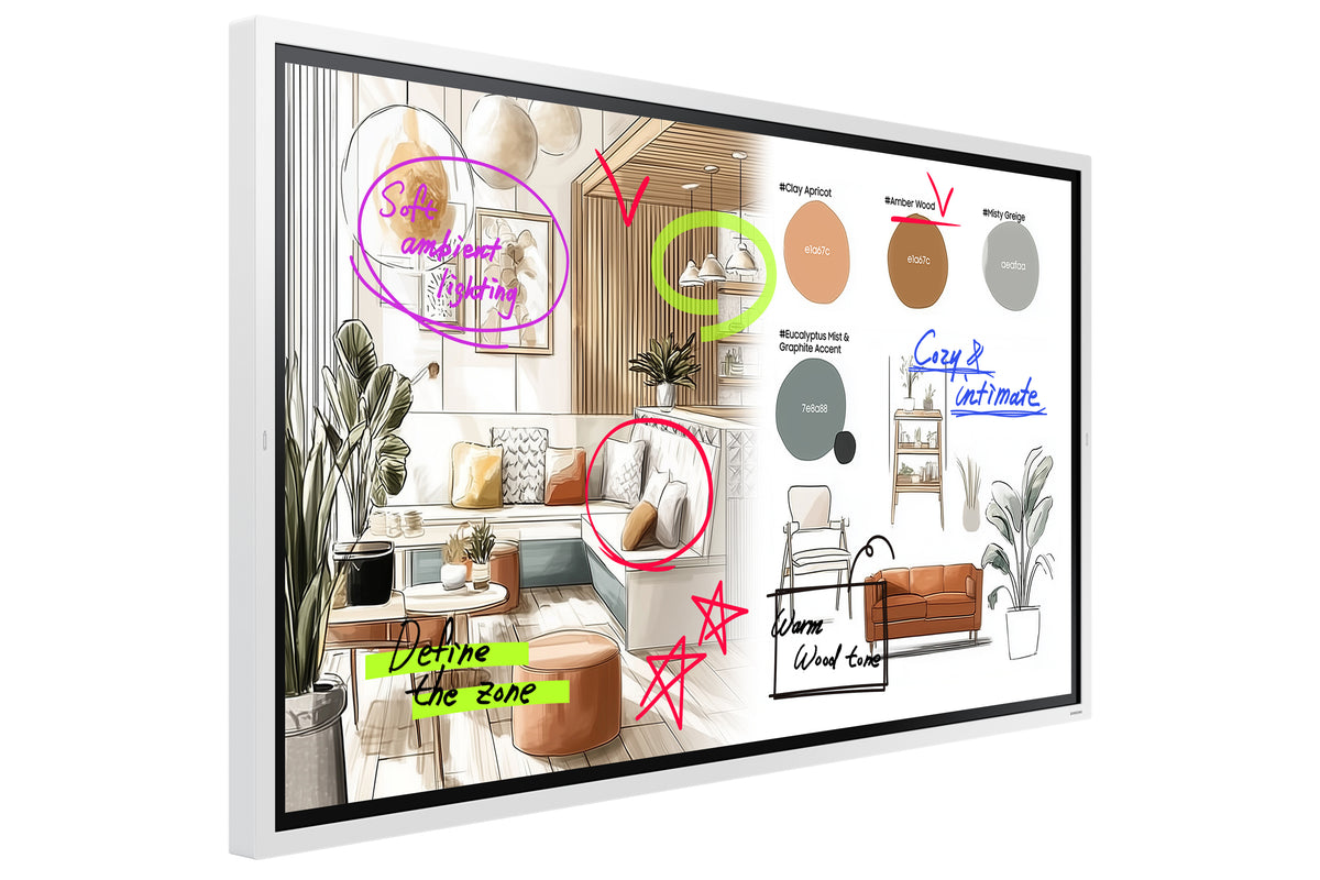 SAMSUNG DISPLAY Samsung WM65FX interactive whiteboard 165,1 cm (65") 3840 x 2160 pixels Touchscreen Grey, White HDMI (LH65WMFWBGCXZC) - Cartouches Certifiees