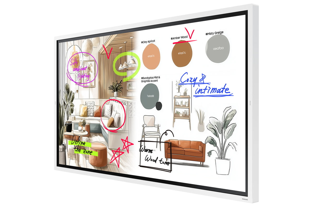 SAMSUNG DISPLAY Samsung WM65FX interactive whiteboard 165,1 cm (65") 3840 x 2160 pixels Touchscreen Grey, White HDMI (LH65WMFWBGCXZC) - Cartouches Certifiees