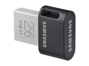 SAMSUNG FIT Plus USB flash drive 256 GB USB Type-A 3.2 Gen 1 (3.1 Gen 1) Black, Stainless steel (MUF-256AB/AM) - Cartouches Certifiees