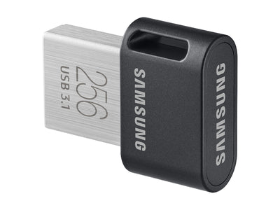 SAMSUNG FIT Plus USB flash drive 256 GB USB Type-A 3.2 Gen 1 (3.1 Gen 1) Black, Stainless steel (MUF-256AB/AM) - Cartouches Certifiees