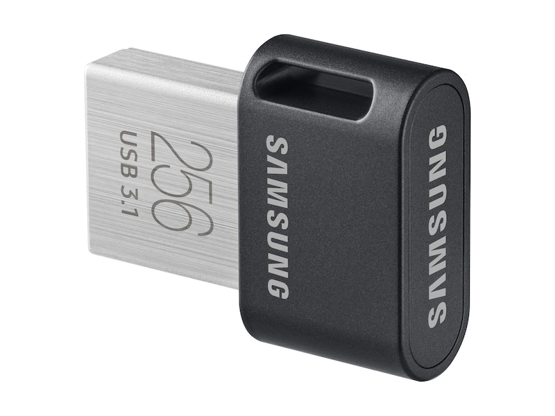 SAMSUNG FIT Plus USB flash drive 256 GB USB Type-A 3.2 Gen 1 (3.1 Gen 1) Black, Stainless steel (MUF-256AB/AM) - Cartouches Certifiees