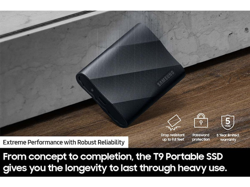 SAMSUNG MU-PG2T0B 2 TB USB Type-C 3.2 Gen 1 (3.1 Gen 1) Black (MU-PG2T0B/AM) - Cartouches Certifiees