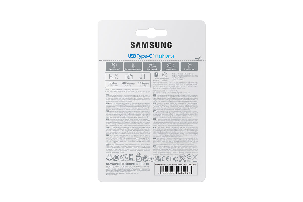 SAMSUNG MUF-128DA USB flash drive 128 GB USB Type-C 3.2 Gen 1 (3.1 Gen 1) Blue (MUF-128DA/AM) - Cartouches Certifiees