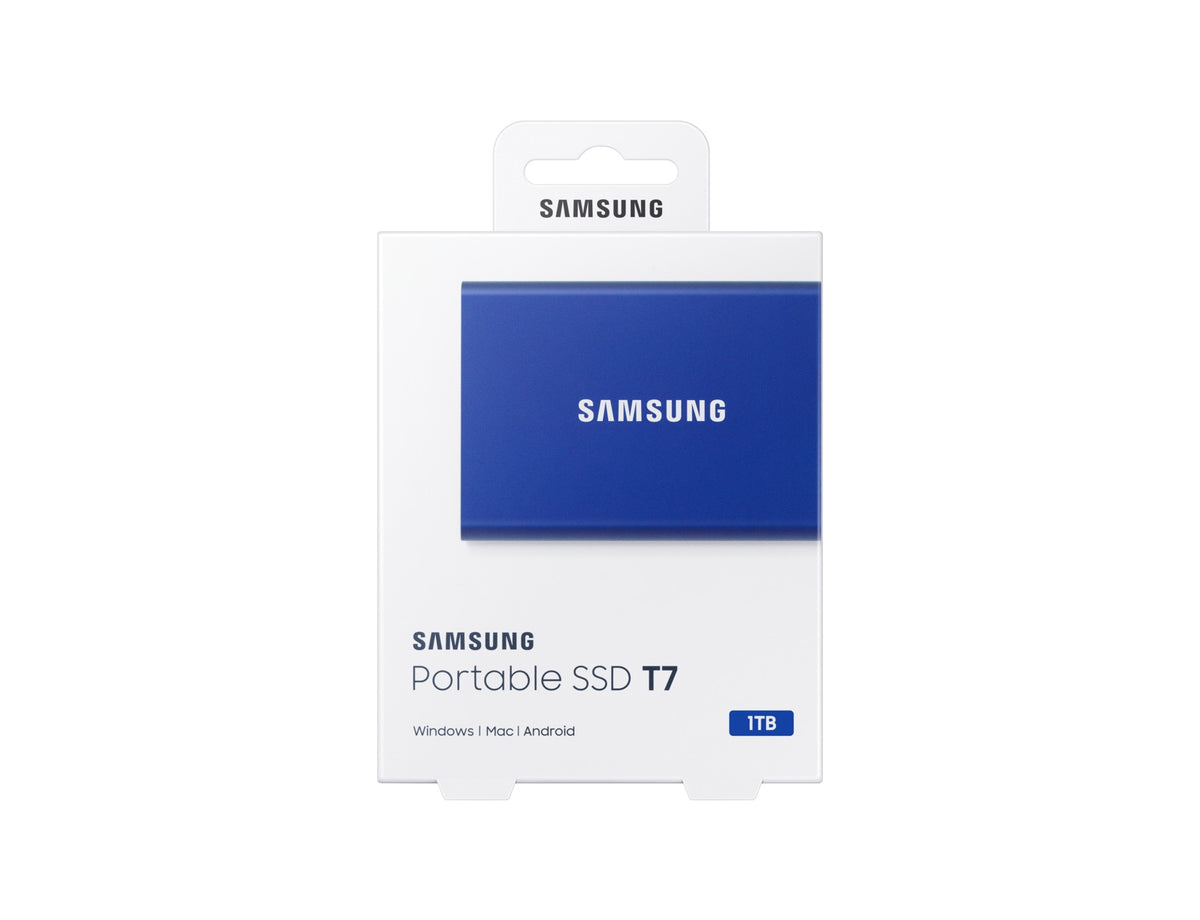 SAMSUNG T7 1 TB USB Type-C 3.2 Gen 2 (3.1 Gen 2) Blue (MU-PC1T0H/AM) - Cartouches Certifiees