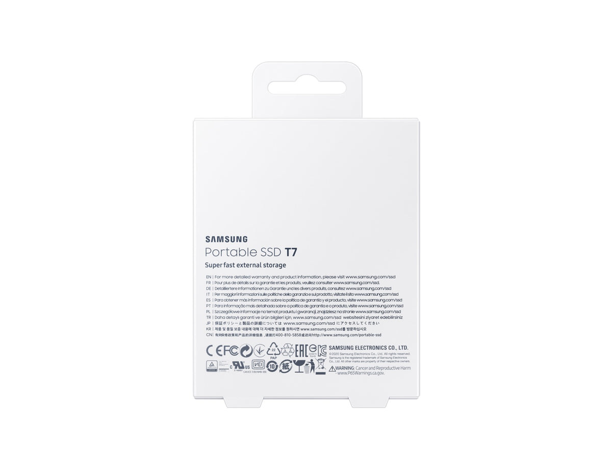 SAMSUNG T7 1 TB USB Type-C 3.2 Gen 2 (3.1 Gen 2) Blue (MU-PC1T0H/AM) - Cartouches Certifiees