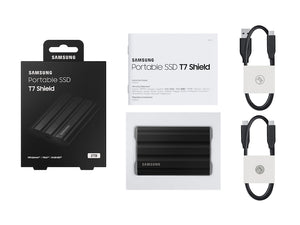 SAMSUNG T7 Shield 2 TB USB Type-C 3.2 Gen 2 (3.1 Gen 2) Black (MU-PE2T0S/AM) - Cartouches Certifiees