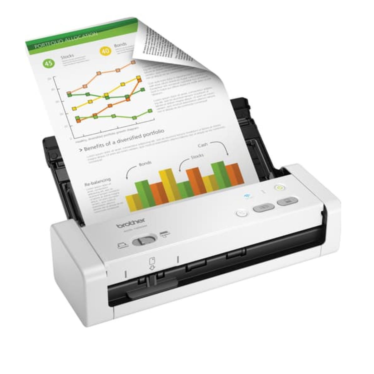 BROTHER ADS-1250W Wireless Compact Desktop Scanner (ADS1250W)