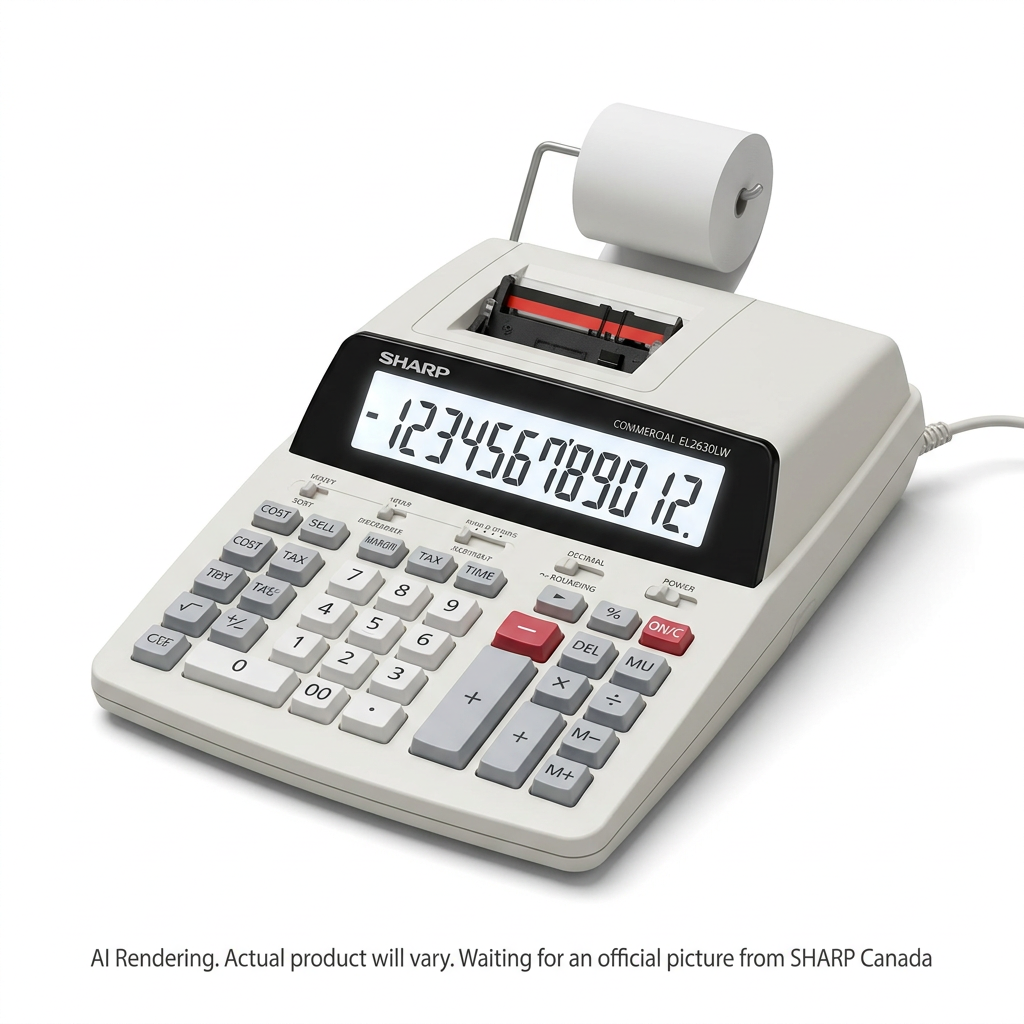 SHARP ELECTRONICS 12 Digit Commercial Printing Calculator (EL2630LW) - Cartouches Certifiees