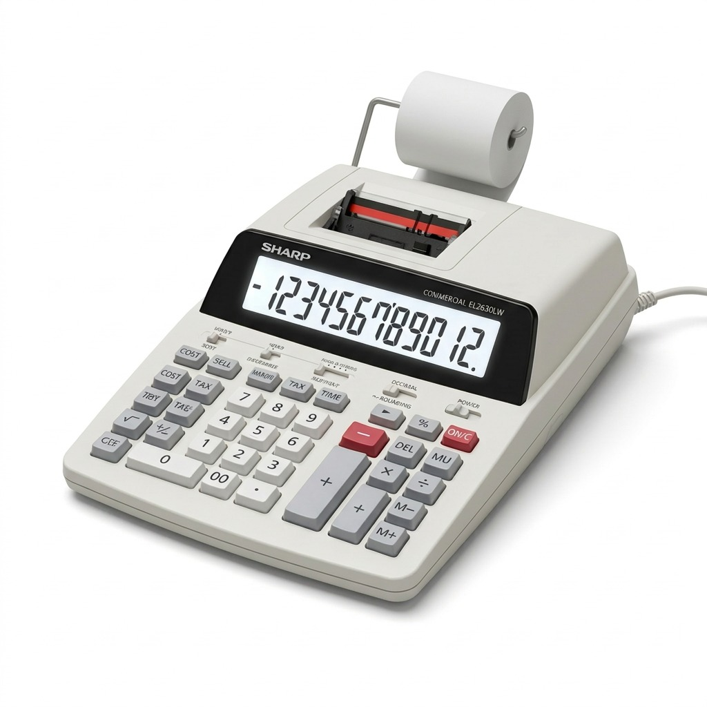 SHARP ELECTRONICS 12 Digit Commercial Printing Calculator (EL2630LW) - Cartouches Certifiees