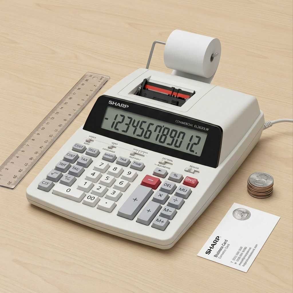 SHARP ELECTRONICS 12 Digit Commercial Printing Calculator (EL2630LW) - Cartouches Certifiees