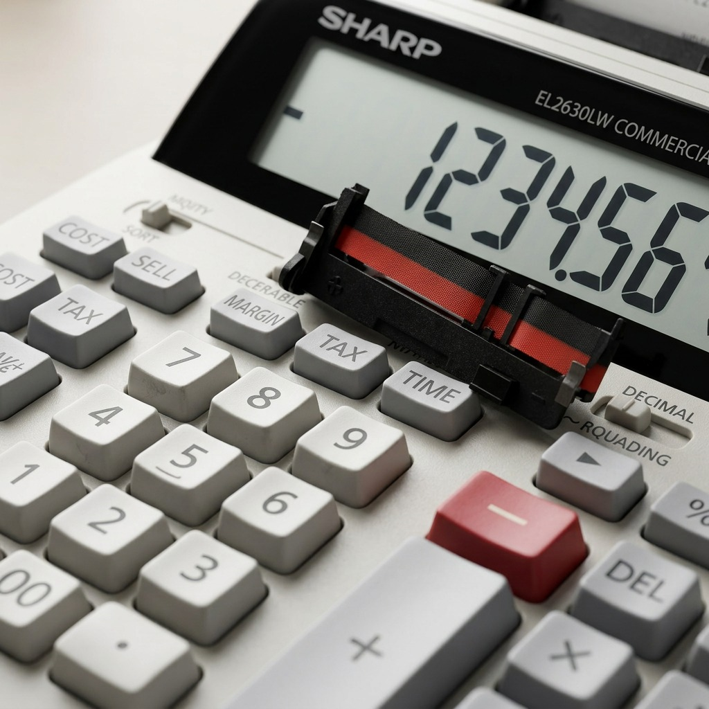 SHARP ELECTRONICS 12 Digit Commercial Printing Calculator (EL2630LW) - Cartouches Certifiees