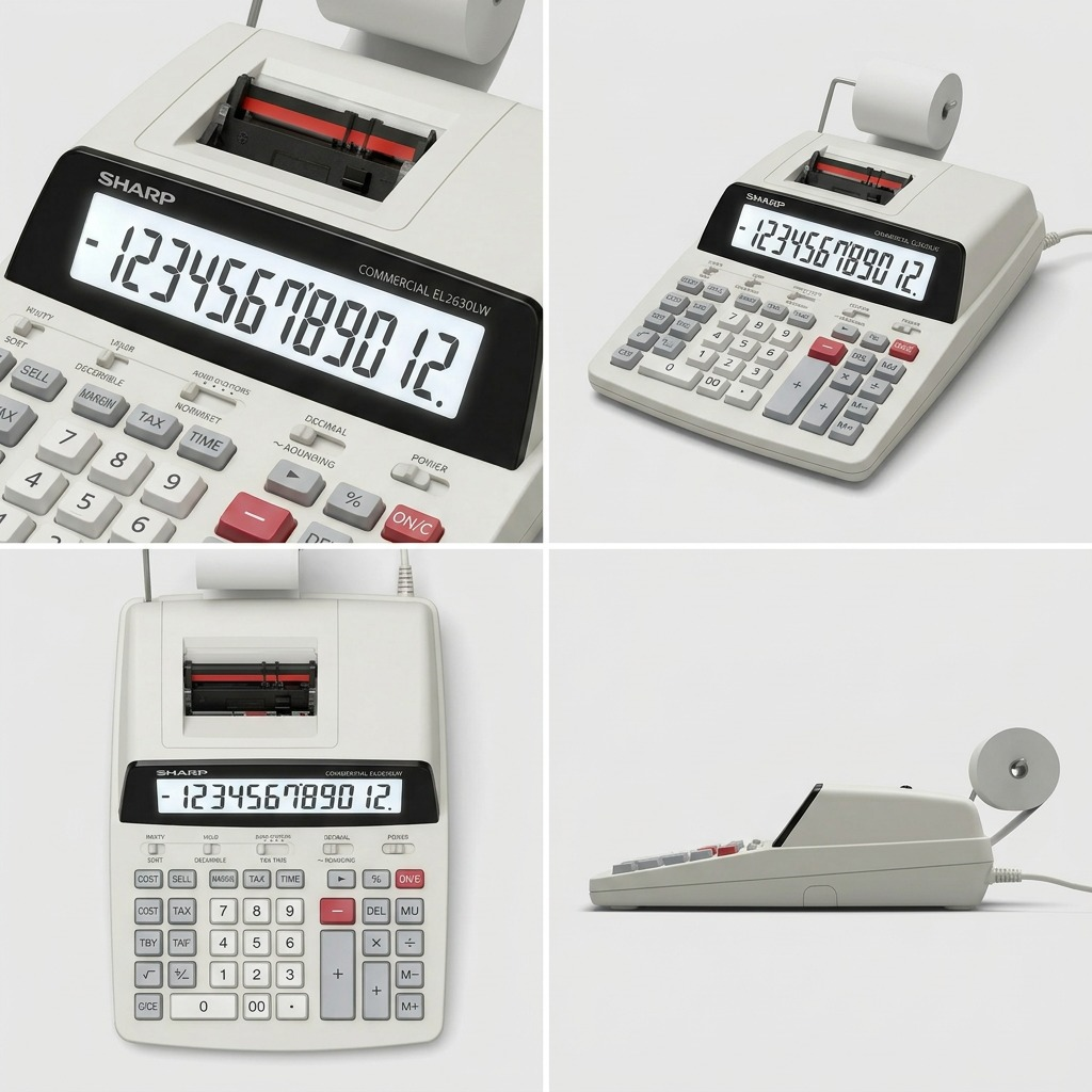 SHARP ELECTRONICS 12 Digit Commercial Printing Calculator (EL2630LW) - Cartouches Certifiees
