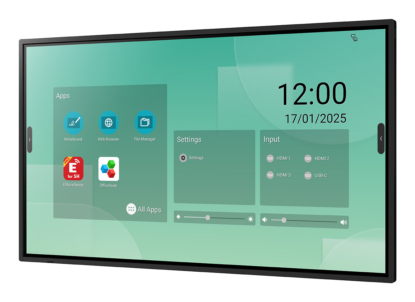 SHARP ELECTRONICS Sharp LM551 Interactive flat panel 139.7 cm (55") LED Wi-Fi 500 cd/m² 4K Ultra HD Black Touchscreen Built-in processor Android 14 18/7 (PN-LM551) - Cartouches Certifiees