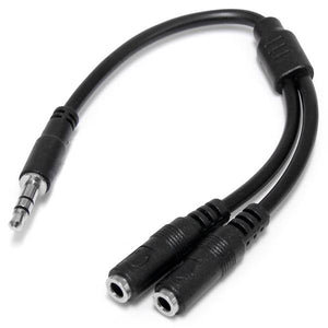 STARTECH audio cable 0,2 m 3.5mm 2x3.5mm Black (MUY1MFFS) - Cartouches Certifiees