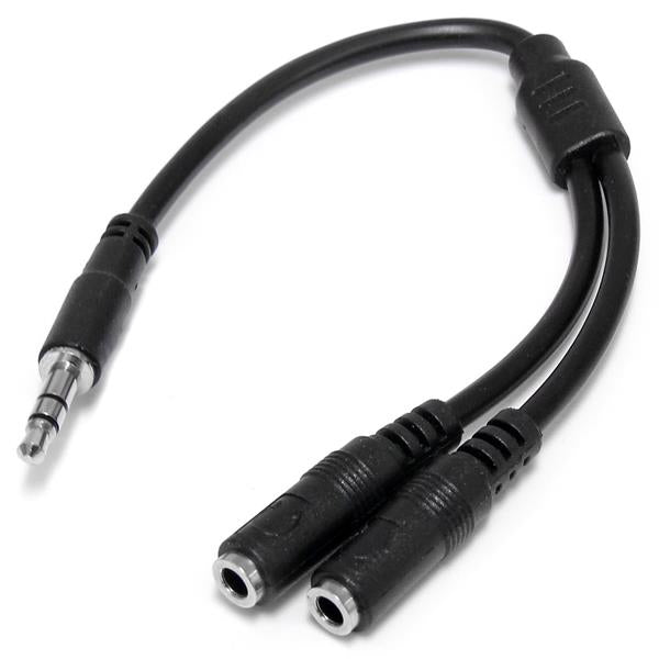 STARTECH audio cable 0,2 m 3.5mm 2x3.5mm Black (MUY1MFFS) - Cartouches Certifiees