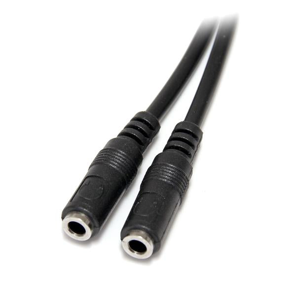 STARTECH audio cable 0,2 m 3.5mm 2x3.5mm Black (MUY1MFFS) - Cartouches Certifiees