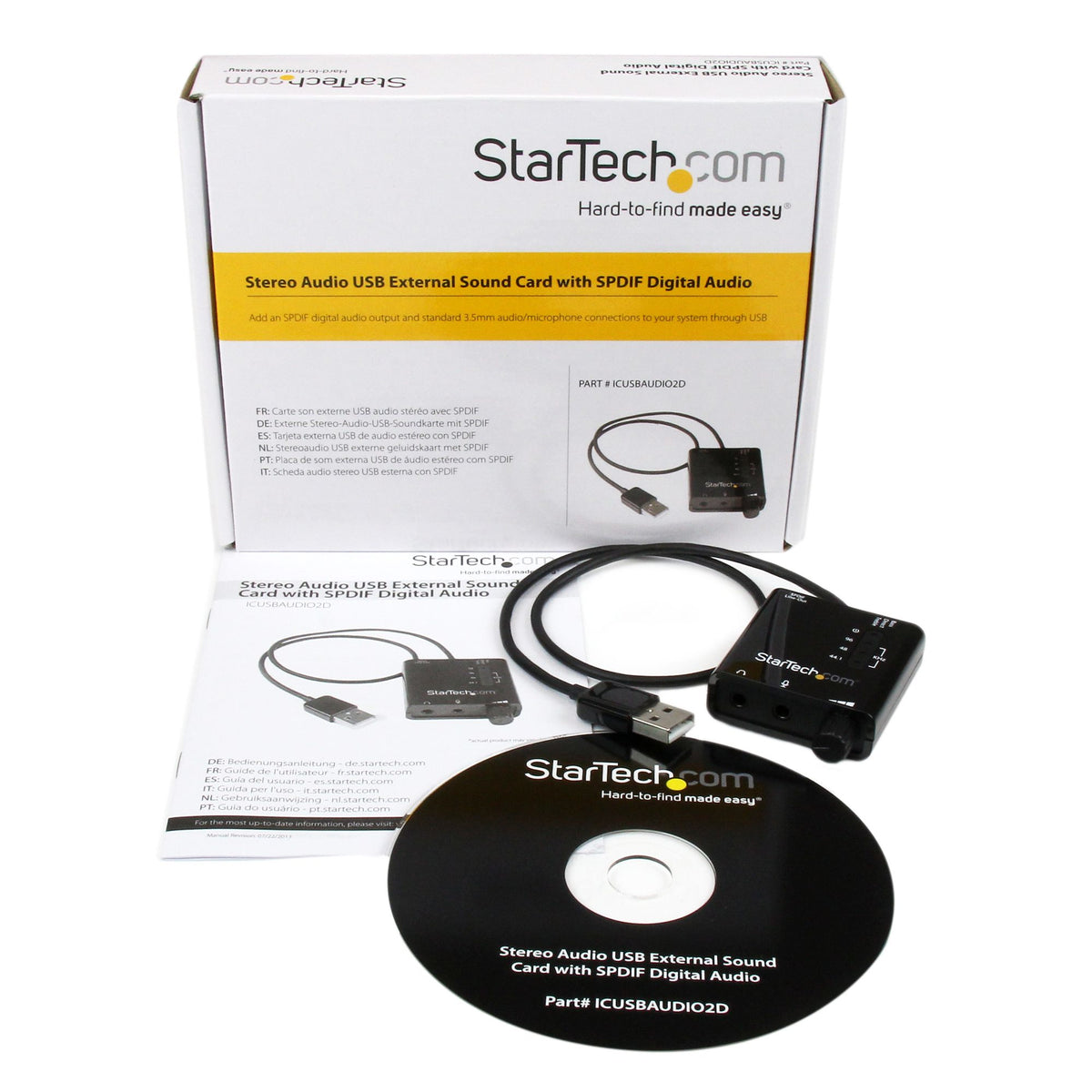 STARTECH audio card 5.1 channels USB (ICUSBAUDIO2D) - Cartouches Certifiees