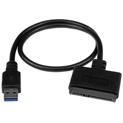STARTECH cable gender changer USB 3.1 A SATA 7+15 pin Black (USB312SAT3CB) - Cartouches Certifiees