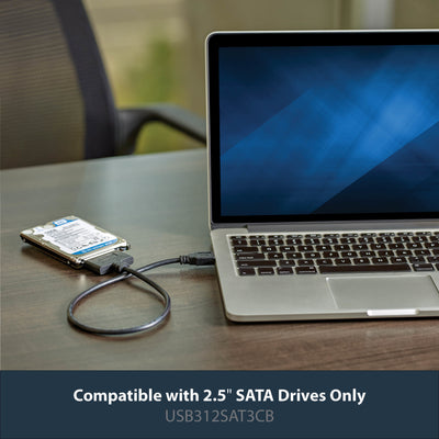 STARTECH cable gender changer USB 3.1 A SATA 7+15 pin Black (USB312SAT3CB) - Cartouches Certifiees