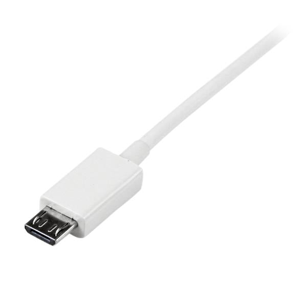 STARTECH .com 0.5m USB 2.0 A/Micro-B m/m USB cable 0,5 m USB A Micro-USB B 0,48 Gbit/s White (USBPAUB50CMW) - Cartouches Certifiees