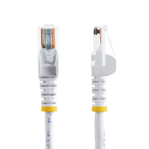 STARTECH .com 15 ft White Snagless Category 5e (350 MHz) UTP Patch Cable networking cable 4,57 m (45PATCH15WH) - Cartouches Certifiees