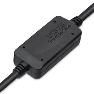 STARTECH .com 15m USB 2.0, M/M USB cable USB A USB B 0,48 Gbit/s Aluminium, Black (USB2HAB50AC) - Cartouches Certifiees