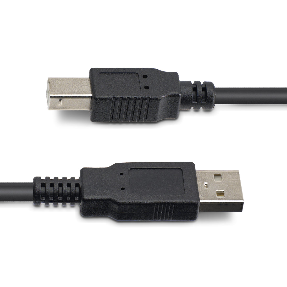 STARTECH .com 15m USB 2.0, M/M USB cable USB A USB B 0,48 Gbit/s Aluminium, Black (USB2HAB50AC) - Cartouches Certifiees