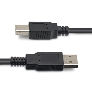 STARTECH .com 15m USB 2.0, M/M USB cable USB A USB B 0,48 Gbit/s Aluminium, Black (USB2HAB50AC) - Cartouches Certifiees
