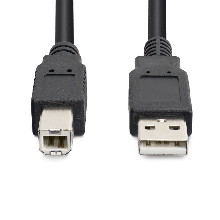 STARTECH .com 15m USB 2.0, M/M USB cable USB A USB B 0,48 Gbit/s Aluminium, Black (USB2HAB50AC) - Cartouches Certifiees