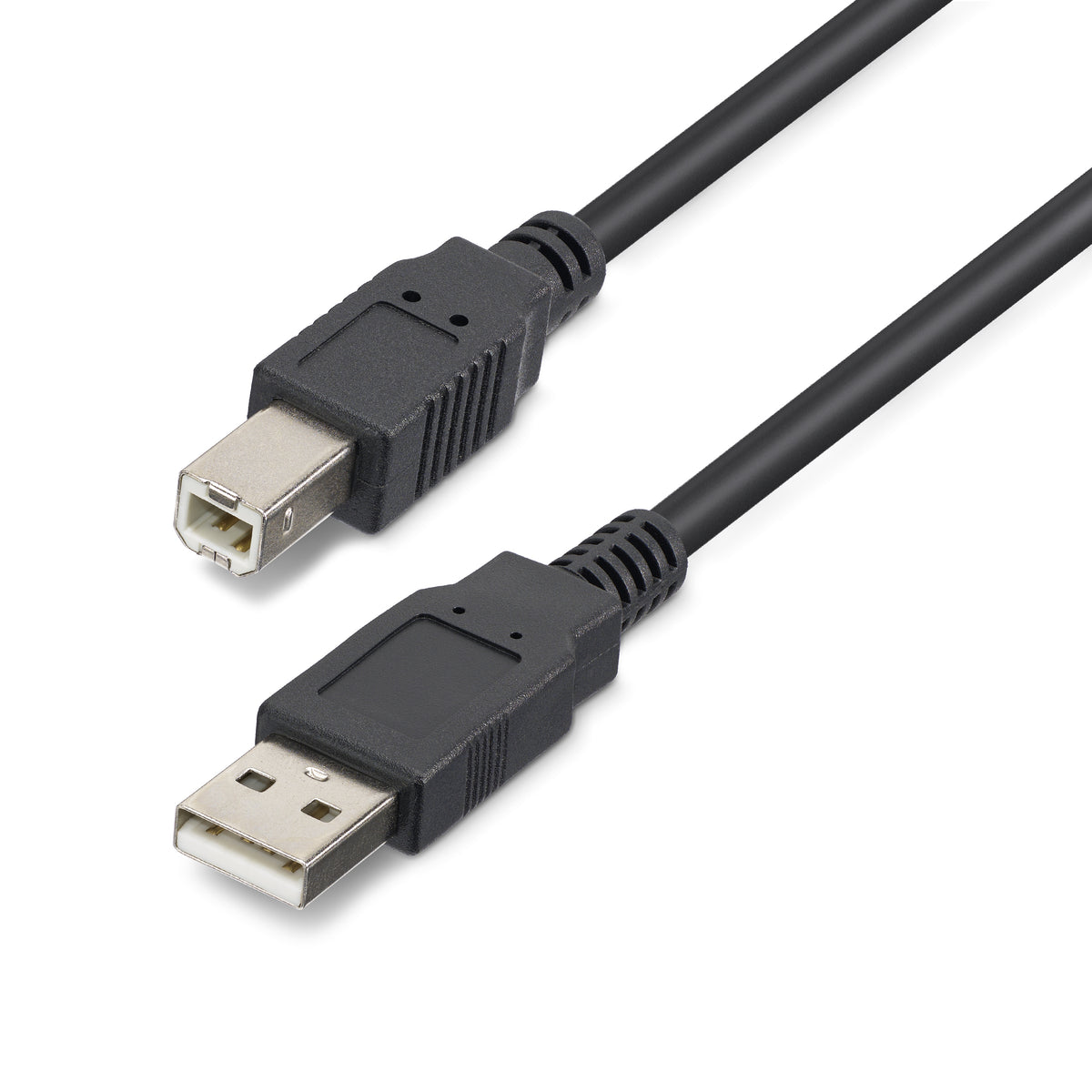STARTECH .com 15m USB 2.0, M/M USB cable USB A USB B 0,48 Gbit/s Aluminium, Black (USB2HAB50AC) - Cartouches Certifiees