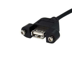 STARTECH .com 30 cm Inbouwpaneel USB Kabel - USB A naar Moederbord Aansluitkabel F/F USB cable 0,3 m Black (USBPNLAFHD1) - Cartouches Certifiees