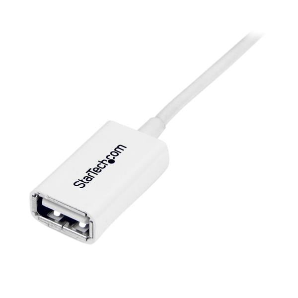 STARTECH .com 3m USB2.0 m/f USB cable USB A 0,48 Gbit/s White (USBEXTPAA3MW) - Cartouches Certifiees