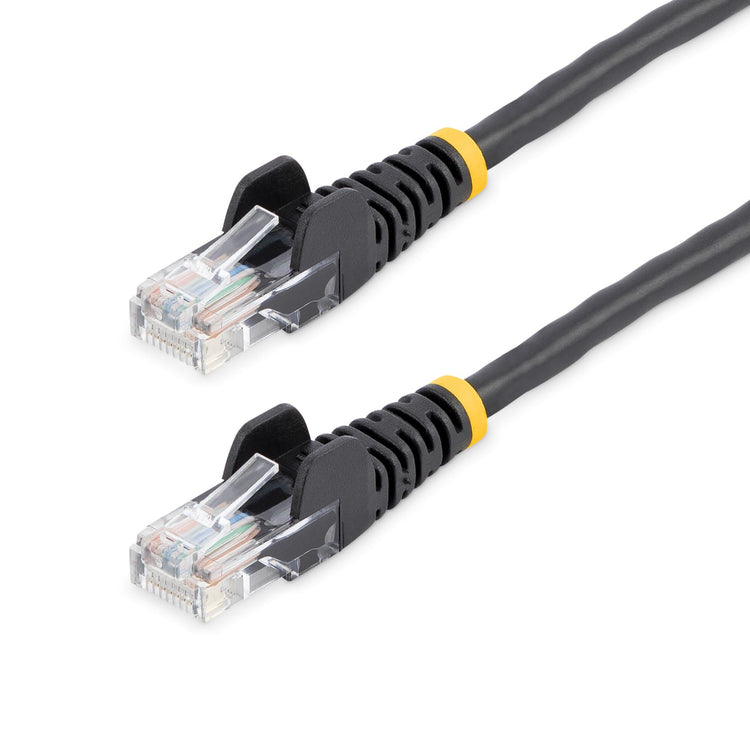 STARTECH .com 6 ft Black Snagless Category 5e (350 MHz) UTP Patch Cable networking cable 1,83 m (45PATCH6BK) - Cartouches Certifiees