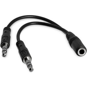 STARTECH .com audio cable 0,13 m 3.5mm 2 x 3.5mm Black (MUYHSFMM) - Cartouches Certifiees